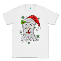 White merry christmas ghost Classic Tee - MaliasSmallBusiness