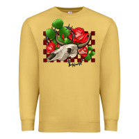 Antique Gold bullskull rose and cactus olivia Premium Sweatshirt - OliviaCreatesArt