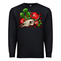 Black bullskull rose and cactus olivia Premium Sweatshirt - OliviaCreatesArt