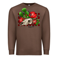 Chestnut bullskull rose and cactus olivia Premium Sweatshirt - OliviaCreatesArt