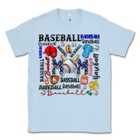 Dusty Blue baseball mom Classic Tee - CowhideDigitalArt