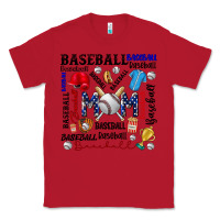 Red baseball mom Classic Tee - CowhideDigitalArt