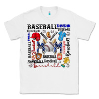 White baseball mom Classic Tee - CowhideDigitalArt