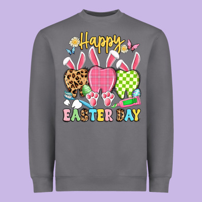 Happy Easter Day Dental Squad Heavyweight Sweatshirt Designed By Artiststas