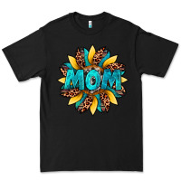 Black sunflower mom leopard Premium Tee - Artiststas