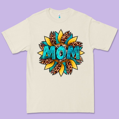 Sunflower Mom Leopard Premium Tee Designed By Artiststas