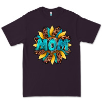 Plum sunflower mom leopard Premium Tee - Artiststas