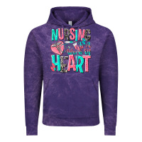 Cloud Purple nursing is a work of heart Vintage Hoodie - NancyCooperArtShop