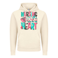 Vintage Artic nursing is a work of heart Vintage Hoodie - NancyCooperArtShop