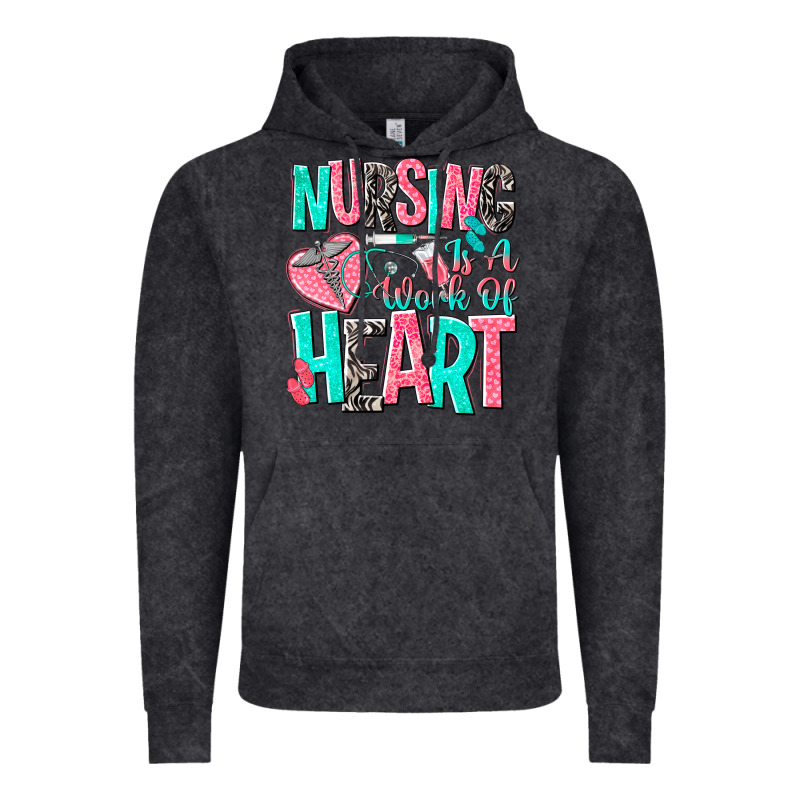 Nursing Is A Work Of Heart Vintage Hoodie by NancyCooperArtShop | Teevron