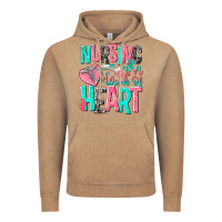 Vintage Coffee nursing is a work of heart Vintage Hoodie - NancyCooperArtShop
