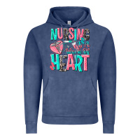 Vintage Denim nursing is a work of heart Vintage Hoodie - NancyCooperArtShop