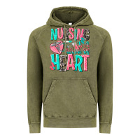 Vintage Olive nursing is a work of heart Vintage Hoodie - NancyCooperArtShop
