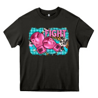 Asphalt fight with boxing gloves and cancer ribbon Heavy Core Tee - AdoDesignShop