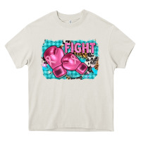 Fight With Boxing Gloves And Cancer Ribbon Heavy Core Tee | Teevron