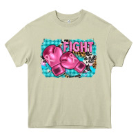 Mossy fight with boxing gloves and cancer ribbon Heavy Core Tee - AdoDesignShop