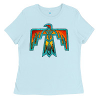 Baby Blue thunderbird Ladies Tee - JahusDesignShop