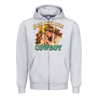 Heather Grey Bring me flowers cowboy Zipper Hoodie - HowdyJamesFarm