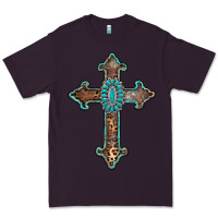 Plum turquoise cross Premium Tee - AdoDesignShop