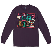 Plum Dental life leopard frame Long Sleeve Tee - LillyAllenDesigns