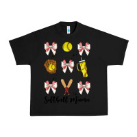 Black softball coquette bow Urban Heavy Tee - JahusDesignShop