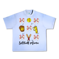 Grape Ice softball coquette bow Urban Heavy Tee - JahusDesignShop