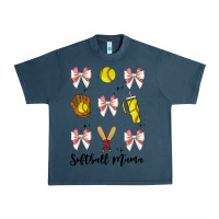 Midnight Navy softball coquette bow Urban Heavy Tee - JahusDesignShop