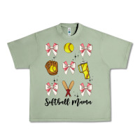 Oil Green softball coquette bow Urban Heavy Tee - JahusDesignShop