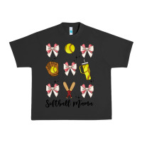 Pigment Black softball coquette bow Urban Heavy Tee - JahusDesignShop