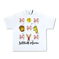 White softball coquette bow Urban Heavy Tee - JahusDesignShop