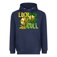 Navy Luck and roll Heavyweight Hoodie - CowGirlArtShop