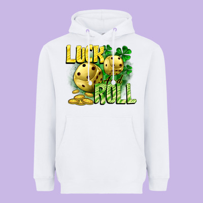 Luck And Roll Heavyweight Hoodie Designed By Cowgirlartshop