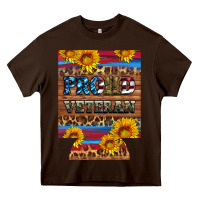 Chocolate Brown proud veteran  12 oz regular can cooler Heavy Core Tee - Artiststas