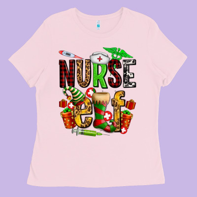 Nurse Elf Ladies Tee Designed By Adodesignshop