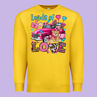 Loads Of Love Valentine's Day Olivia Premium Sweatshirt Designed By Oliviacreatesart