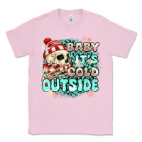 Bubblegum Pink baby its cold outside skeleton Classic Tee - MaliasSmallBusiness