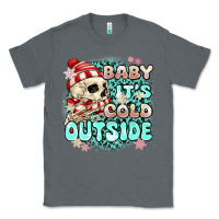 Charcoal Heather baby its cold outside skeleton Classic Tee - MaliasSmallBusiness