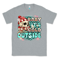 Heather Grey baby its cold outside skeleton Classic Tee - MaliasSmallBusiness
