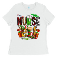 White nurse elf Ladies Tee - AdoDesignShop