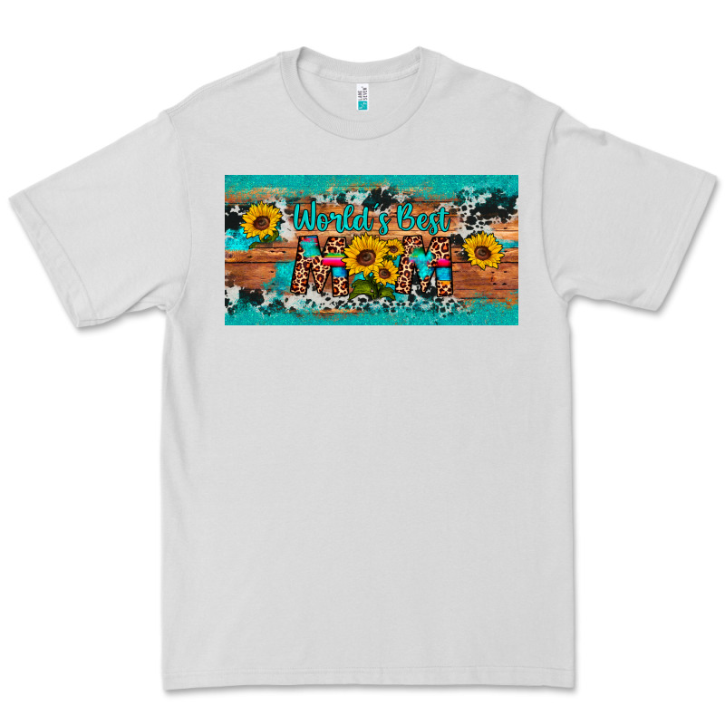 World's Best Mom Sunflower License Plate Premium Tee by Artiststas | Teevron