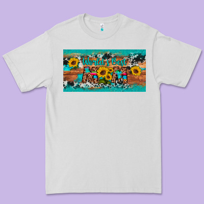 World's Best Mom Sunflower License Plate Premium Tee Designed By Artiststas