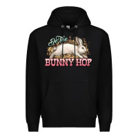 Black Do the Bunny hop Easter Day Premium Hoodie - HowdyJamesFarm