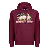 Burgundy Do the Bunny hop Easter Day Premium Hoodie - HowdyJamesFarm