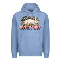 Colony Blue Do the Bunny hop Easter Day Premium Hoodie - HowdyJamesFarm