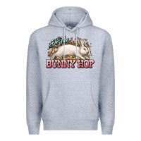 Heather Grey Do the Bunny hop Easter Day Premium Hoodie - HowdyJamesFarm