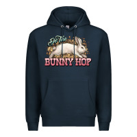 Navy Do the Bunny hop Easter Day Premium Hoodie - HowdyJamesFarm