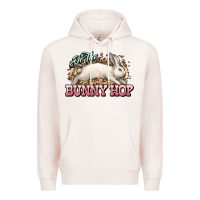 Pale Pink Do the Bunny hop Easter Day Premium Hoodie - HowdyJamesFarm