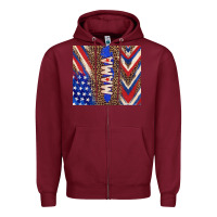 Burgundy American mama Zipper Hoodie - TumblerDesignByShophia
