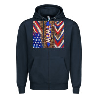 Navy American mama Zipper Hoodie - TumblerDesignByShophia
