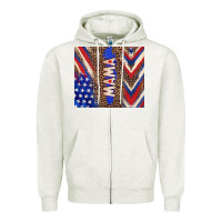 Oatmeal Heather American mama Zipper Hoodie - TumblerDesignByShophia